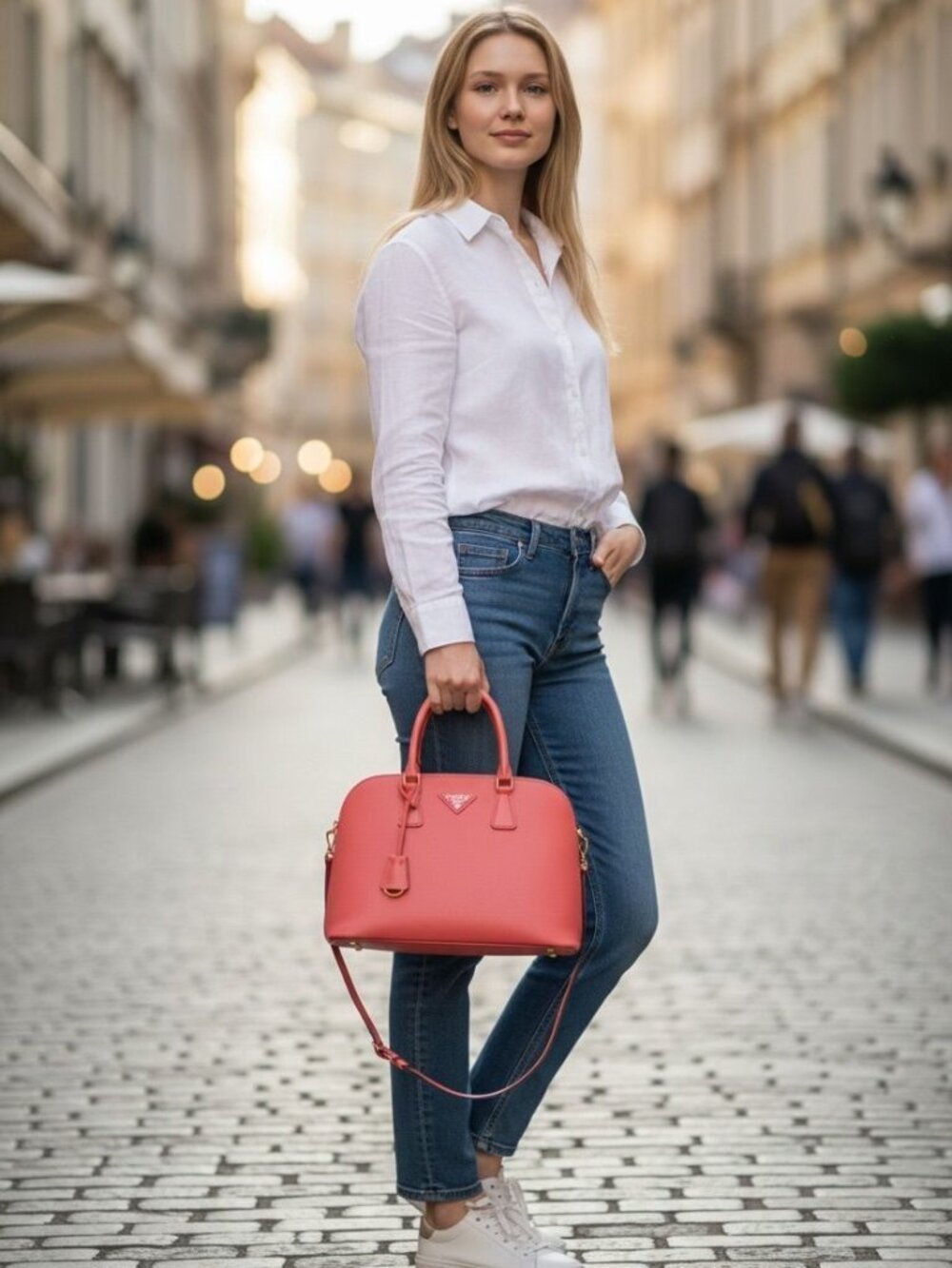 Prada Promenade Bag Saffiano Leather